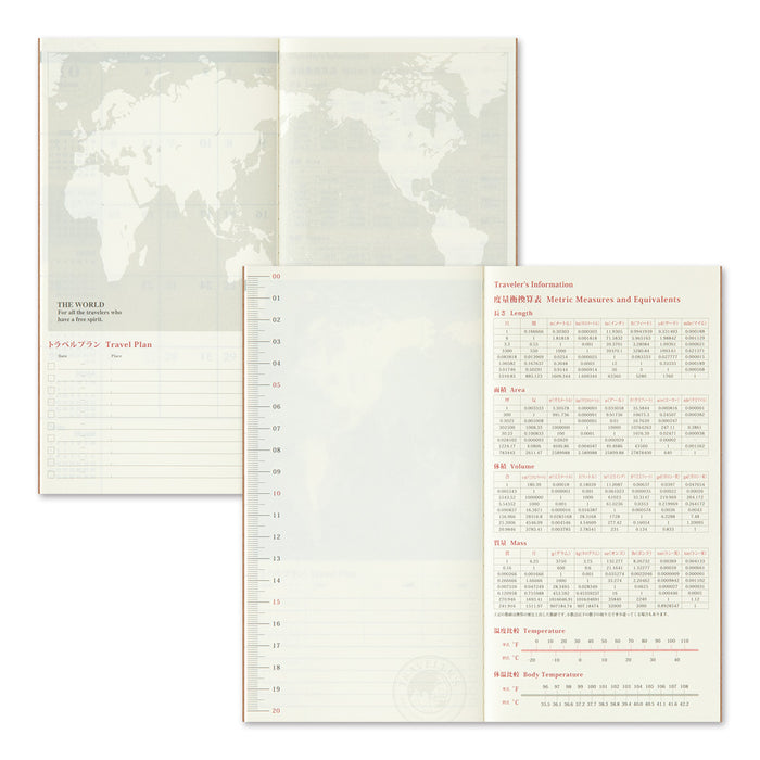 Traveler's Company 2025 - Monthly Diary Refill (Passport)