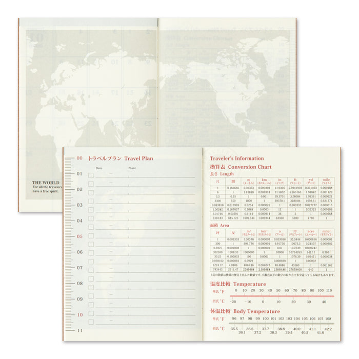 Traveler's Company 2025 - Monthly Diary Refill (Passport)