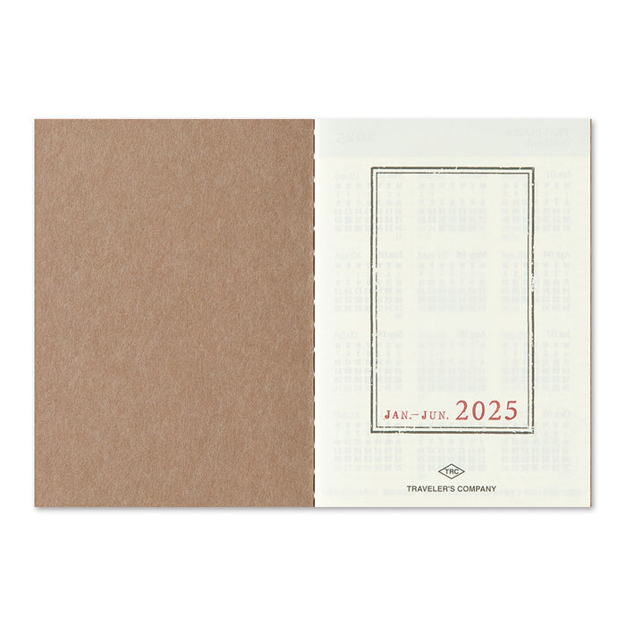 Traveler's Company 2025 - Weekly Diary Refill (Passport) - Second Half