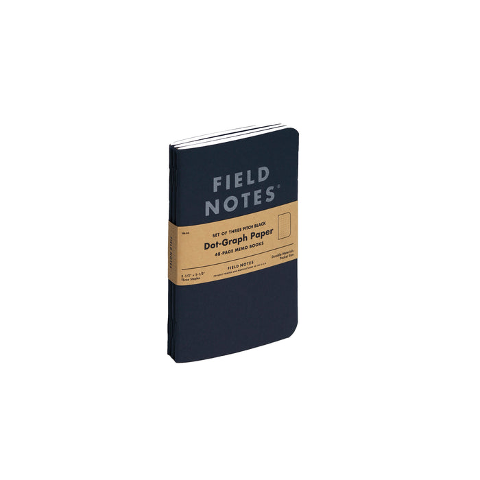 Field Notes Pitch Black muistivihko (3-Pack)