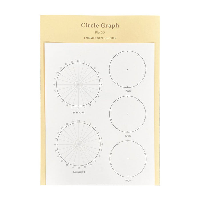 Laconic Style Sticker Circle Graph (12 arkkia) -tarrasetti