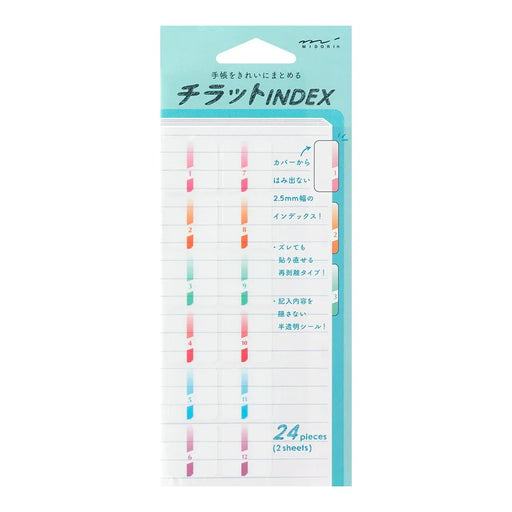 Midori Index Label Chiratto Number