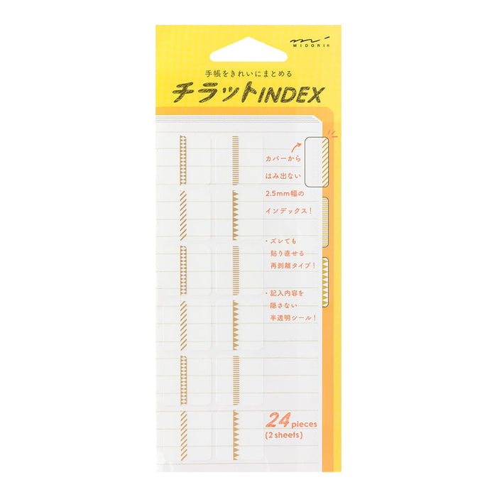 Midori Index Label Chiratto Pattern -tarrat