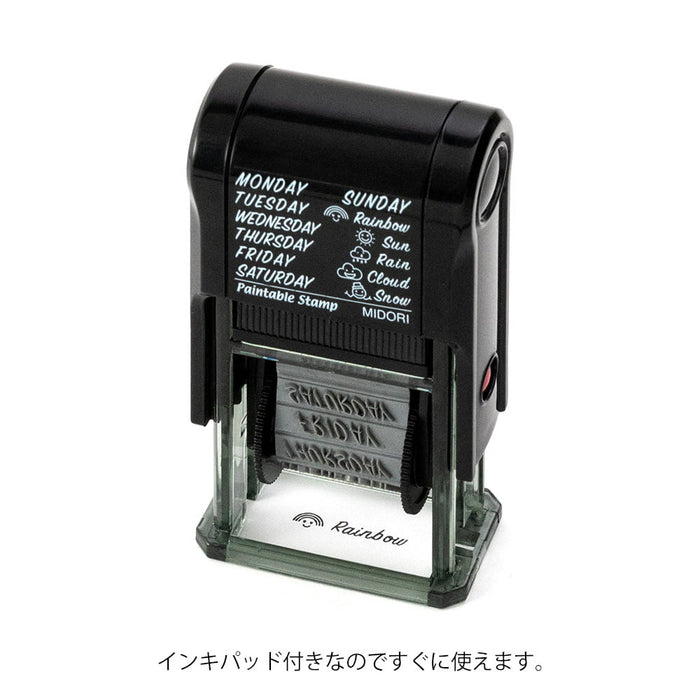 Midori Paintable Rotating Stamp Days of the Week