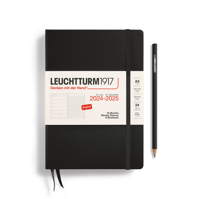 Leuchtturm1917 Weekly Planner & Notebook Medium (A5) 2024-25, 18 months - Urban Kit Supply