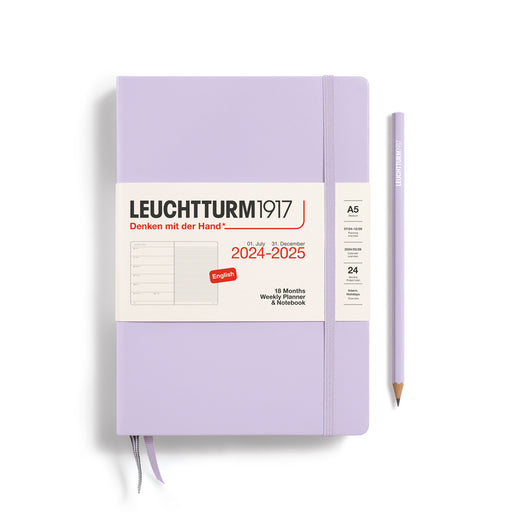 Leuchtturm1917 Weekly Planner & Notebook Medium (A5) 2024-25, 18 months - Urban Kit Supply