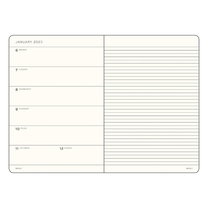 Leuchtturm1917 Weekly Planner & Notebook Medium (A5) 2024-25, 18 months - Urban Kit Supply