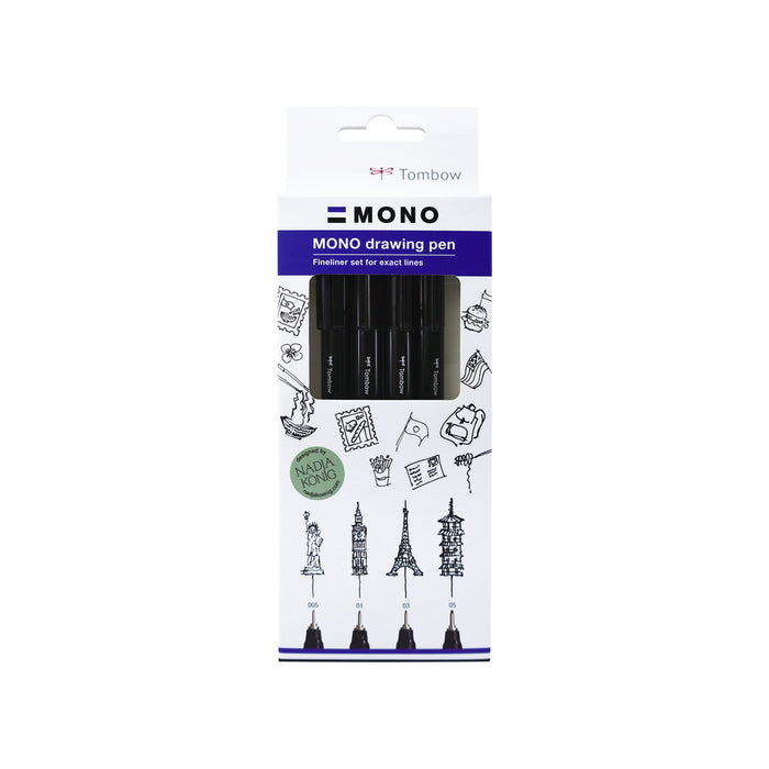 Tombow Fineliner MONO Drawing Pen Set - Urban Kit Supply