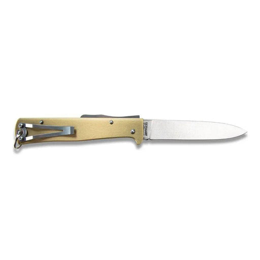 OTTER-Messer Mercator Lockback Brass Logo Folding Damascus Pocket Knif –  Atlantic Knife Company